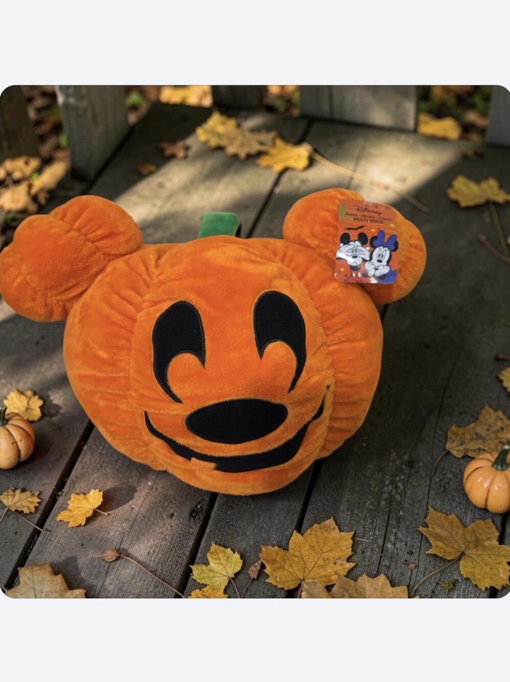 NWT Disney Mickey Mouse 12" Plush Halloween Pumpkin Jack-O-Lantern
